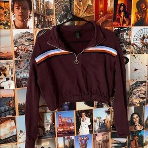 Multi colored quarter zip